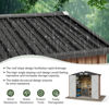 Picture of Aoxun 6x3.9 FT Shed with Base Metal Outdoor Storage Shed Garden Shed with Lockable Doors Tool Shed Bike Shed for Backyard, Patio, Poolside (Brown)