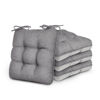 Picture of Love's cabin Memory Foam Chair Cushions Set of 4, Outdoor/Indoor Chair Pads for Dining Chairs 4 Pack, Seat Cushions for Kitchen, Dining Room, Office, Patio Chairs, 15.5"x15.5"x3.5" Grey
