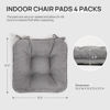 Picture of Love's cabin Memory Foam Chair Cushions Set of 4, Outdoor/Indoor Chair Pads for Dining Chairs 4 Pack, Seat Cushions for Kitchen, Dining Room, Office, Patio Chairs, 15.5"x15.5"x3.5" Grey