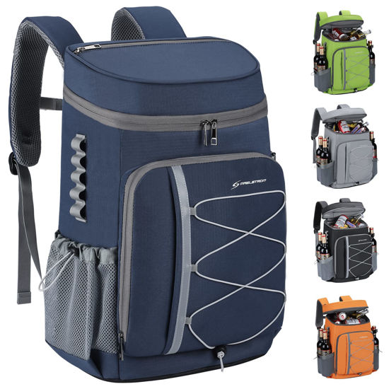 Picture of Maelstrom Cooler Backpack,35 Can Backpack Cooler Leakproof,Insulated Soft Cooler Bag,Beach Cooler Camping Cooler,Ice Chest Backpack,Travel Cooler for Grocery Shopping,Kayaking,Fishing,Hiking,Blue