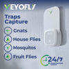 Picture of VEYOFLY Fly Trap Indoor, Fruit Fly Traps for Indoors, (2 Device + 6 Refills) Gnat Traps for House Indoor, Fly Catcher Indoor, Plug in Light Flying Insect Trap, Bug Light Killer, Fly Trap