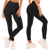 Picture of SINOPHANT High Waisted Leggings for Women - Full Length Capri Buttery Soft Yoga Pants for Workout Athletic(Full Black,L-XL)