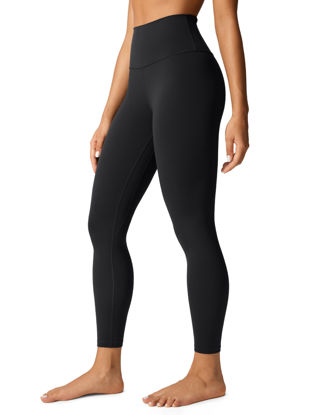 Picture of CRZ YOGA Womens Butterlift High Waisted Workout Leggings 25" - Pilates Gym Athletic Yoga Pants Buttery Soft Black Medium