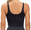 Picture of Women’s Longline Sports Bra Wirefree Padded Medium Support Yoga Bras Gym Running Workout Tank Tops (Black, Medium)