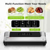Picture of [Updated 2025] Bonsenkitchen Vacuum Sealer Machine + 40 Vacuum Bags, Fast-Compact/Multi-Functional Food Vacuum Sealer with External Vacuum System, Silver