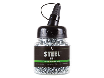 Picture of Air Venturi Steel BBS, 177 Cal, 5.1 Grains, Zinc-Plated, 2,500ct,Chrome