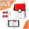 Picture of Card Binder 4 Pocket, Trading Card Holder Fits 400 Cards With 50 Removable Sleeves, Portable Collection Card Ablum, Game Card Case book With Zipper for Gift, Red