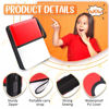 Picture of Card Binder 4 Pocket, Trading Card Holder Fits 400 Cards With 50 Removable Sleeves, Portable Collection Card Ablum, Game Card Case book With Zipper for Gift, Red