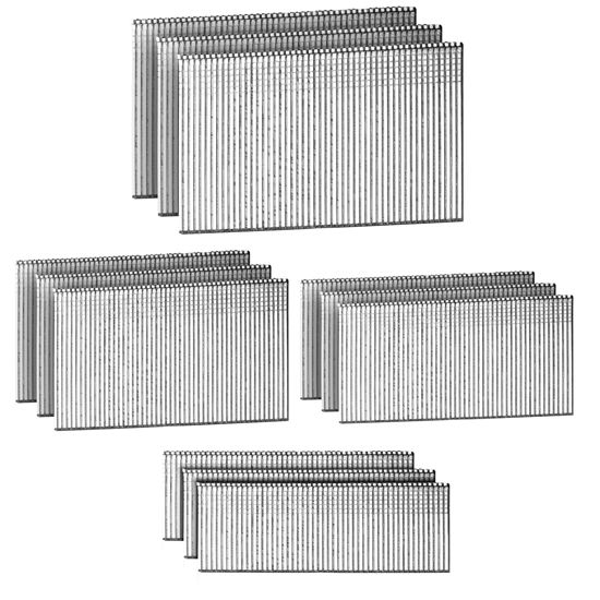 Picture of SITLDY Straight Finish Nails, 16 Gauge, 1200-Pack (1-1/2", 1-3/4", 2", 2-1/2", 300 Per Size), Galvanized, Assorted Size Project Pack