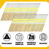 Picture of Therwen Framing Nails, 21 Degree, Flat D Head, Galvanized, Ring Shank, Plastic Row Fixed, 21 Degree Framing Nails for Use in All Pressure Treated Lumber (1000 Count,3-1/2 Inch X 0.131 Inch)