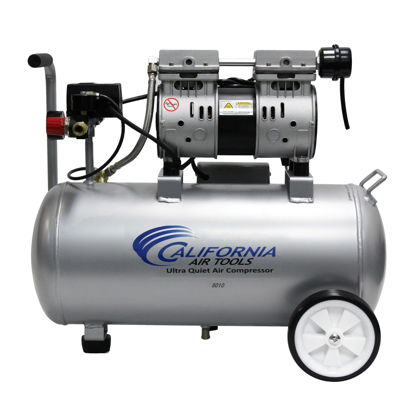 Picture of California Air Tools 8010 1.0 HP Ultra Quiet and Oil-Free Air Compressor, 8 Gallon Steel Tank, Lightweight with Wheels, 60 dBA Noise Level