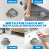 Picture of zaa Bathtub Drain Hair Catcher, Silicone Collapsible 1 Pack Drain Protector for Pop-Up and Regular Drains of Shower, Bathtub, Tub, Bathroom, Sink
