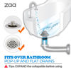 Picture of zaa Bathtub Drain Hair Catcher, Silicone Collapsible 1 Pack Drain Protector for Pop-Up and Regular Drains of Shower, Bathtub, Tub, Bathroom, Sink