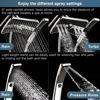 Picture of BRIGHT SHOWERS Dual Shower Head Combo Set, Handheld Showerhead Rainfall Shower Head Combo with Black Face, 60 Inch Long Stainless Steel Shower Hose, Chrome
