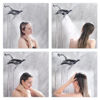 Picture of BRIGHT SHOWERS Dual Shower Head Combo Set, Handheld Showerhead Rainfall Shower Head Combo with Black Face, 60 Inch Long Stainless Steel Shower Hose, Chrome