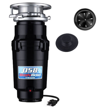 Picture of Waste Maid 10-US-WM-058-3B Garbage Disposal Anti-Jam Stainless Steel Food Waste Grinding System, 1/2 HP Economy, Black