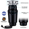 Picture of Waste Maid 10-US-WM-058-3B Garbage Disposal Anti-Jam Stainless Steel Food Waste Grinding System, 1/2 HP Economy, Black