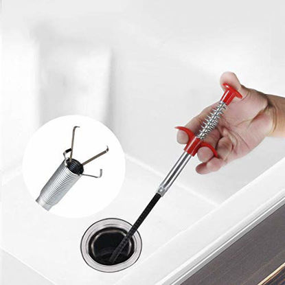 Picture of DR.PEN Flexible Grabber Claw Pick Up Reacher Tool (Drain Clog Remove Tool), With 4 Claws Bendable Hose Pickup Reaching Assist Tool for Litter Pick, Home and Kitchen Sink, Drains, Toilet (35.4 inch)