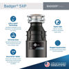 Picture of InSinkErator Badger 5XP Garbage Disposal, Standard Series 3/4 HP Continuous Feed Food Waste Disposer, Black / Stainless