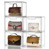 Picture of Stebopum Purse Organizer for Closet,Clear Acrylic Display Case for Handbag Organizer, Purse Storage Box with Magnetic Door, Plastic Storage Bins for Book, Collectibles, Cosmetic (5 Pack)