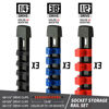 Picture of Reniteco Socket Organizer Drive ABS Tools-Socket Holder, Premium Quality 9 Pieces Holders Kit 1/4-Inch x 48 Clips, 3/8-Inch x 45 Clips, 1/2-Inch x 36 Clips