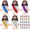 Picture of Bememo 25 Pcs Little Jesus Figures Original Design Jesus Love You Mini Rubber Jesus Toys to Hide and Seek Religious Party Favors Sunday School Baptism Gifts Stuffers(Lively Colors)