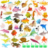 Picture of Funcorn Toys Ocean Sea Animal, 52 Pack Assorted Mini Vinyl Plastic Animal Toy Set, Realistic Under The Sea Life Figure Bath Toy for Child Educational Party Cake Cupcake Topper,Valentines Day Gift