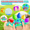 Picture of Dinosaur Color Sorting Sensory Toy Valentines Day Gift for Toddler Activities Toy Easter Basket Stuffers Fine Motor Quiet Travel Essential Toy Montessori Autism Fidgets for Kid 3 4 5 Year Old Boy