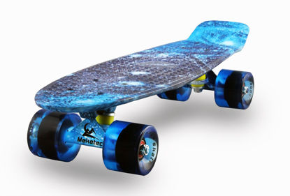 Picture of Skateboards Complete Mini Cruiser Retro Skateboard for Kids Boys Youths Beginners 22 Inch(The Starry Sky)