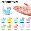 Picture of DULEFUN 200pcs Luminous Mini Resin Duck 10 Colors Little Small Ducks Glow in The Dark Duck Figures for Dollhouse Aquarium Decor Micro Fairy Garden Landscape Hide and Seek Prank Toys