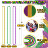 Picture of 100PCS Mardi Gras Beads, Green Purple Gold Metallic Mardi Gras Beads Necklaces Accessories Bulk, Mardi Gras Carnival Beads Necklace Accessories for Parade Throws Party Decorations Supplies Favors