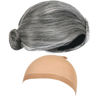 Picture of EBYTOP Old Lady Costume for Kids 100th Day of School Costume Wig 100 Year Granny Glasses Grandma Little Old Women Cane Accessories,4-6 Years
