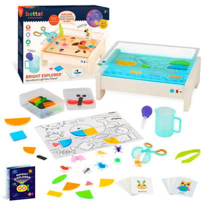 Picture of Battat Education - Tracing Light Box - Light Table for Kids - Sensory Lights - Light Up Board for Kids - Educational Science Kit - 3 Years + - Bright Explorer (79 Pcs)