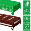 Picture of QZYL Football Party Decorations 2025, Disposable Football Tablecloth, 2 PCS Football Table Runner, Football Theme Table Cloth, Plastic Football Party Table Cover for Game Day Touchdown Party Supplies
