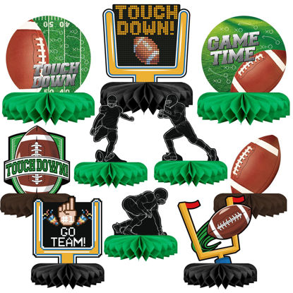 Picture of 10PCS Football Party Decorations Football Table Centerpiece Football Honeycomb Centerpieces Table Toppers for Football Birthday Party Football Game