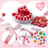 Picture of JOYIN 28 Pack Valentines Day Stationery Kids Gift Set for School Classmates Exchange, Party Favor, Includes Pencils, Erasers, Stamper, Stickers