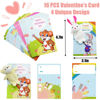 Picture of Valentines Day Cards for Kids, 16 Packs Animal Finger Puppet with Valentines Day Card, Plush Finger Puppet Valentines Sets for Kids Classroom Exchange Prizes, Valentine’s Greeting Cards