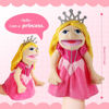 Picture of Role Play Hand Puppets Hand Plush Chef Doctor Fireman Pirate Detective Athlete Nurse Worker Hand Puppet Toys Puppets for Kids Storytelling Imaginative Pretend Play Teaching Preschool(Princess)