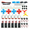 Picture of EUDAX 6 Set DC Motors Kit, Mini Electric Hobby Motor 3V -12V 25000 RPM Strong Magnetic with Shaft Propeller, 2 x AA Battery Holder,9V Battery Clip Connector,Plastic Wheels for DIY Science Projects