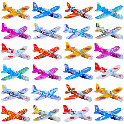 Picture of Manmel 50 Pcs Foam Gliders Planes Toys for Kids, Paper Airplane, Party Favors Goodie Bag Stuffers, Outdoor Flying Toys, Bulk for Classroom Prizes Boys and Girls