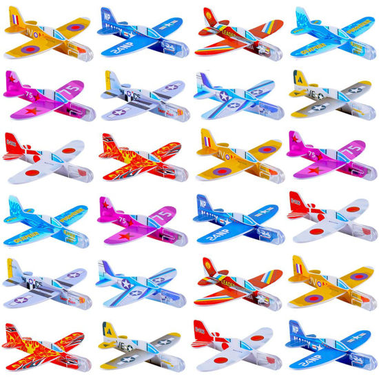 Picture of Manmel 50 Pcs Foam Gliders Planes Toys for Kids, Paper Airplane, Party Favors Goodie Bag Stuffers, Outdoor Flying Toys, Bulk for Classroom Prizes Boys and Girls
