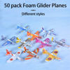 Picture of Manmel 50 Pcs Foam Gliders Planes Toys for Kids, Paper Airplane, Party Favors Goodie Bag Stuffers, Outdoor Flying Toys, Bulk for Classroom Prizes Boys and Girls