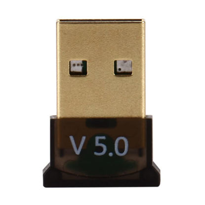 Picture of USB Bluetooth 5.0 Adapter Transmitter Bluetooth Receiver Audio Bluetooth Dongle Wireless USB Adapter for Computer Pc Laptop Durability and Professional