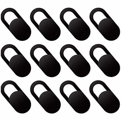 Picture of Pasotim Laptop 12 Pack, Ultra Thin Laptop Camera Cover for, Computer, Laptop, PC, Black, 500069536