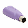 Picture of Kqcibz PS2 to USB Connector, Computer Mouse and Keyboard Mini Adapter, Mouse and Keyboard Converter, Purple, 411925