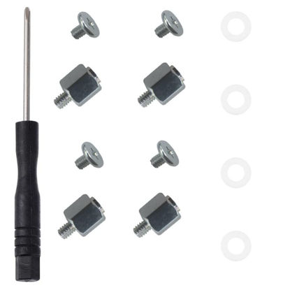Picture of Hubceuo 1Set M.2 SSD Screw Kit NGFF NVME SSD Standoff Mounting M.2 NGFF/NVMe Screw Set Computer Hard Drive Screw for A- M.2 SSD, Black & Silver