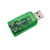 Picture of GZSHUNLI USB Sound Card External Mini Sound Card USB to 3.5Mm Stereo Audio Adapter for Win 7 8 Android Speaker Laptop Headset Green, 00708475A1