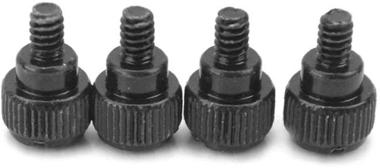 Picture of Computer Case Thumbscrews Carbon Steel Computer Case Screws for Cover/Power Supply/PCI Slots/Hard Drives Black 10pcs Flexible Tool Bit
