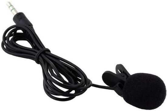 Picture of External Lavalier Microphone Wired 3.5mm Jack Hands Free Clip-on Lapel Mic for Podcast Recording Smartphone PC Laptop Nice and Clever
