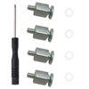 Picture of IDOLOVA 1Set M.2 SSD Screw Kit NGFF NVME SSD Standoff Mounting M.2 NGFF/NVMe Screw Set Computer Hard Drive Screw for A- M.2 SSD, Black & Silver